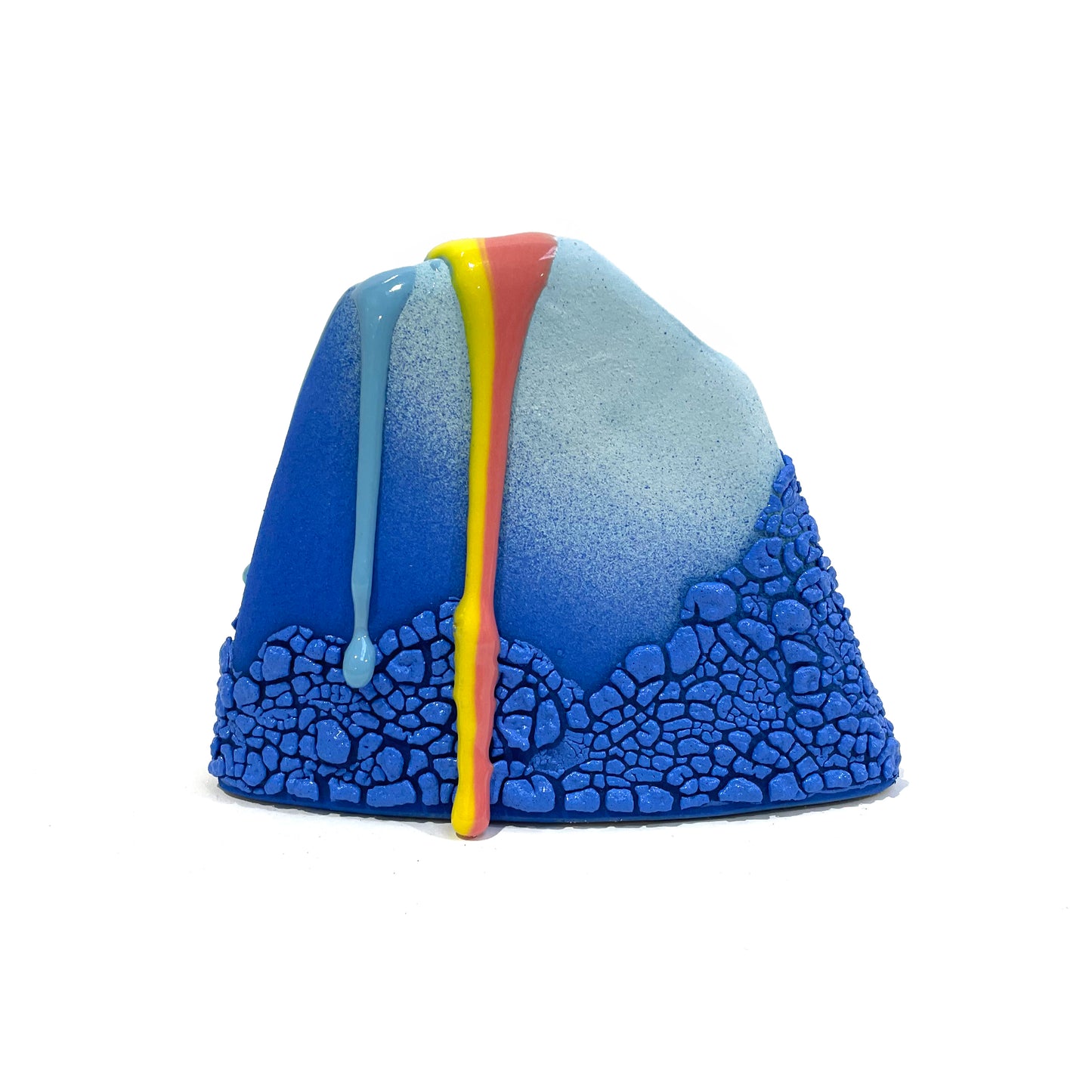 Small Vase, Hump (Blue/Yellow/Pink)