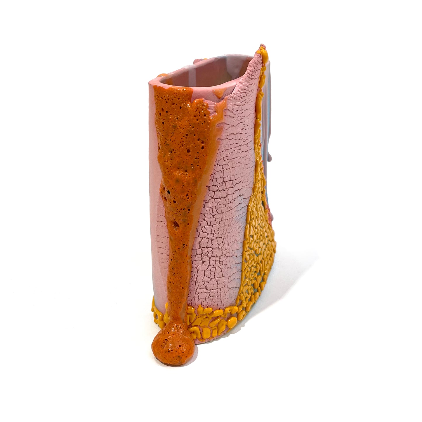 Medium Vase (Pink/Oranges/Blue)