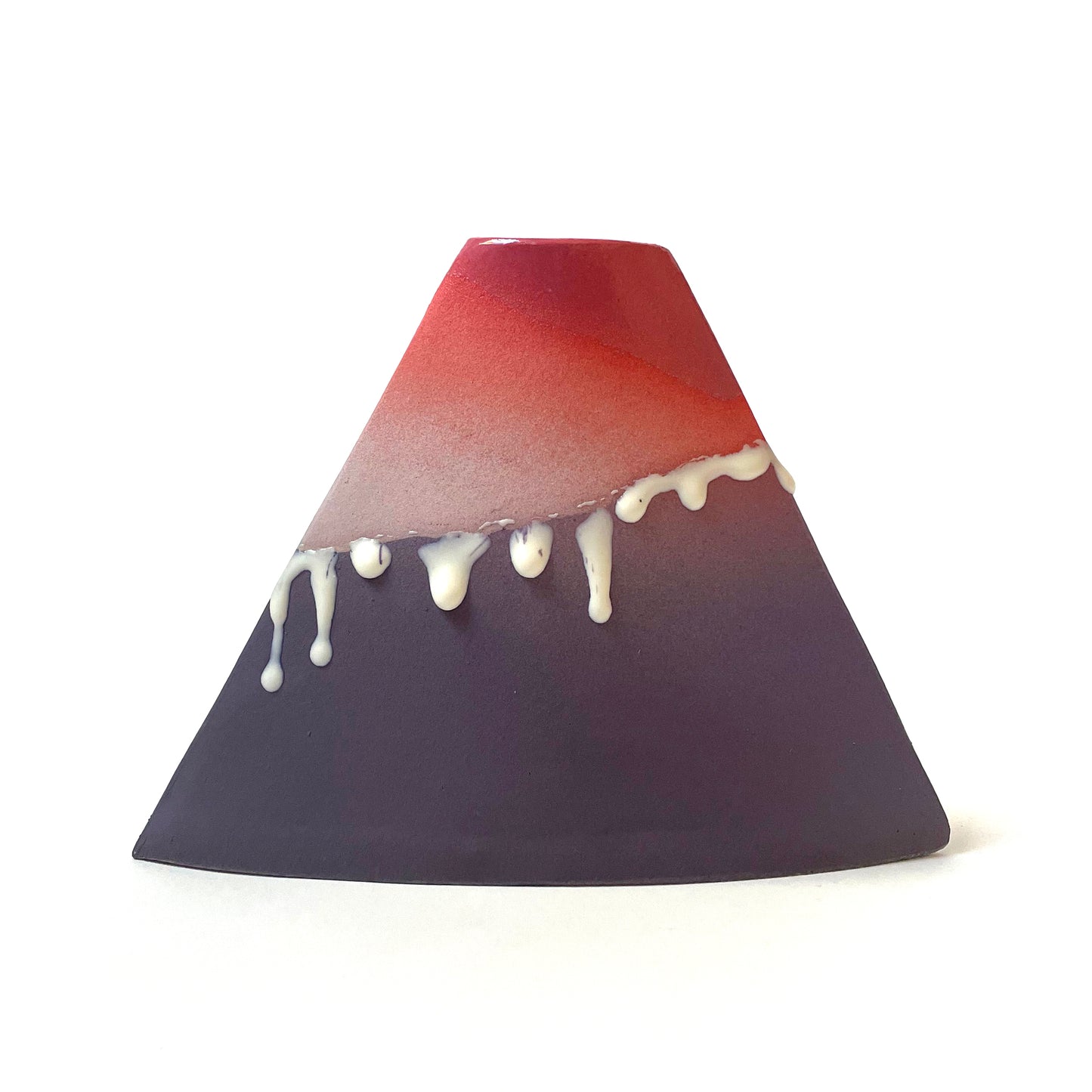 Volcano Vase (Medium), Rose/Salmon/Amethyst/White