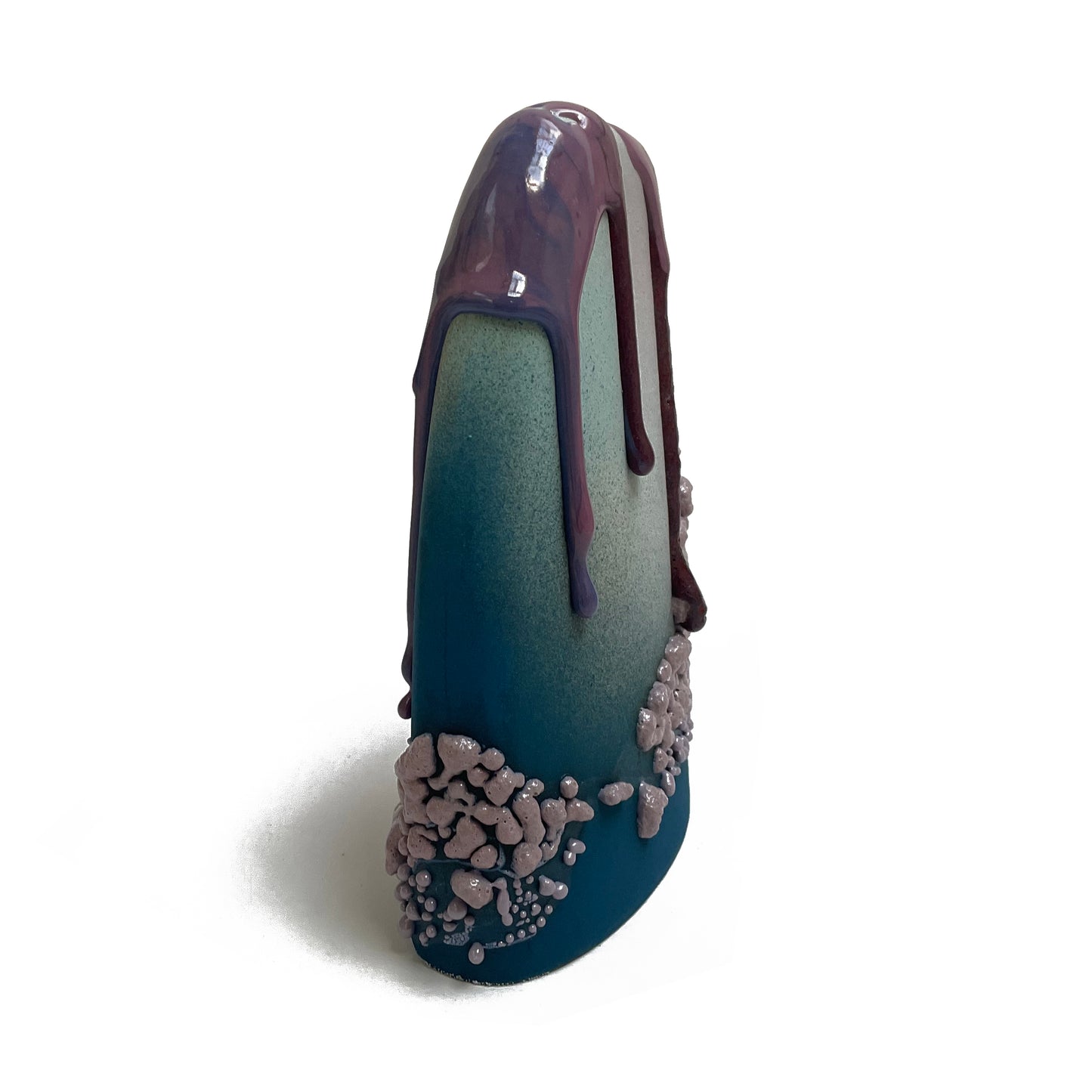 Hump Vase, Tall (Turquoise/Teal/Purples)