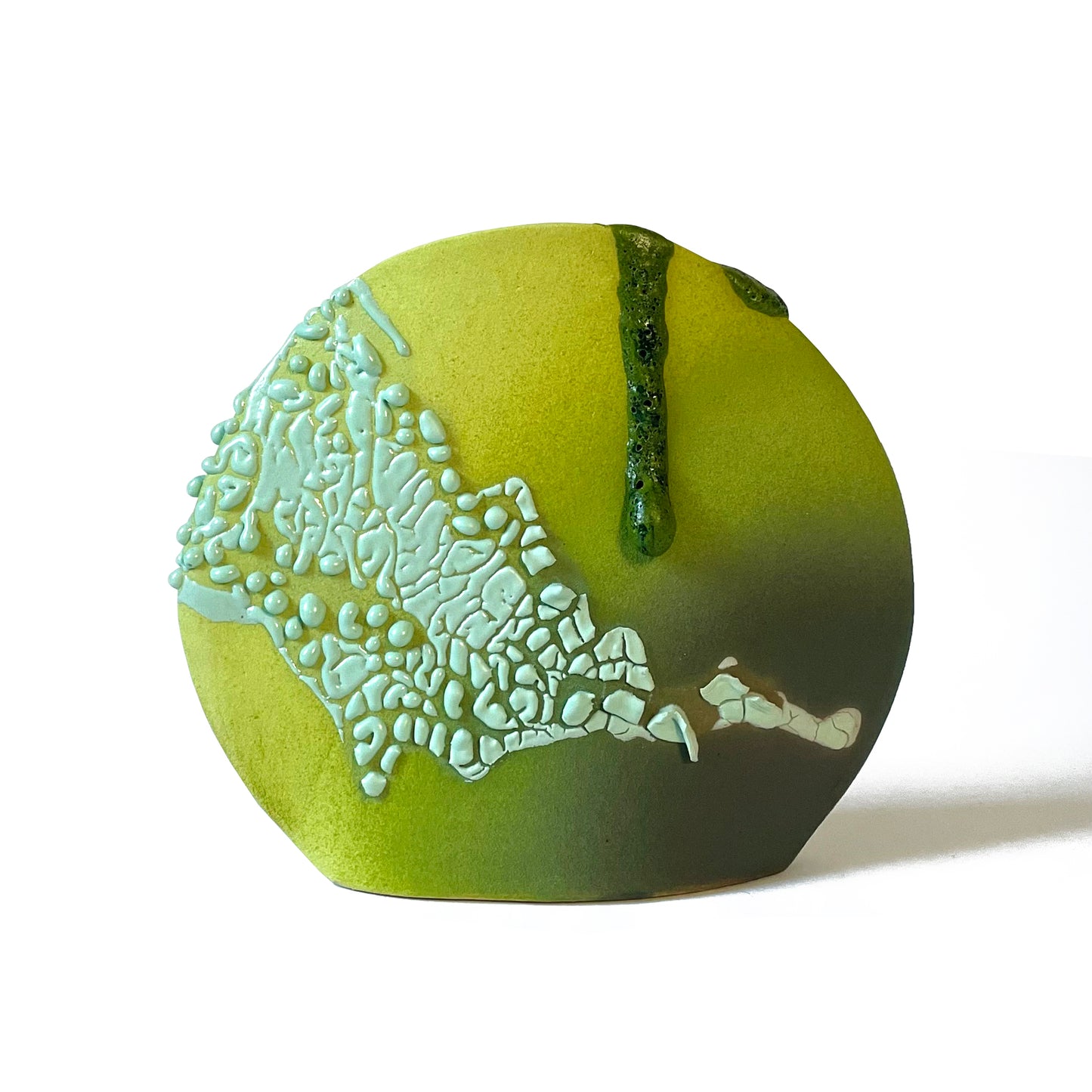 Circle Vase, Small (Greens)