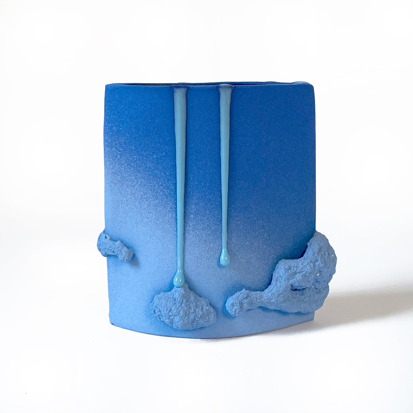 Rectangle Vase, Small (Blues)