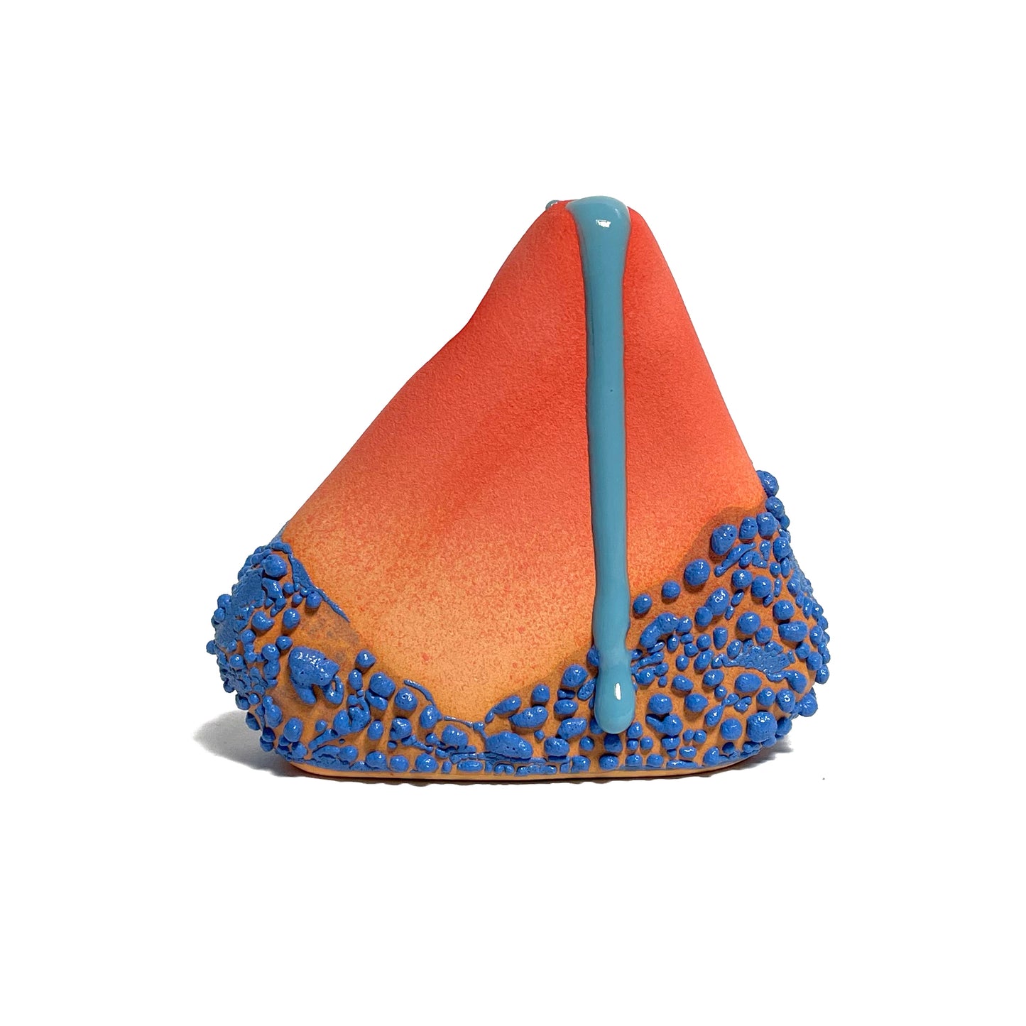 Bud Vase, Triangle (Mandarin/Salmon/Blues)