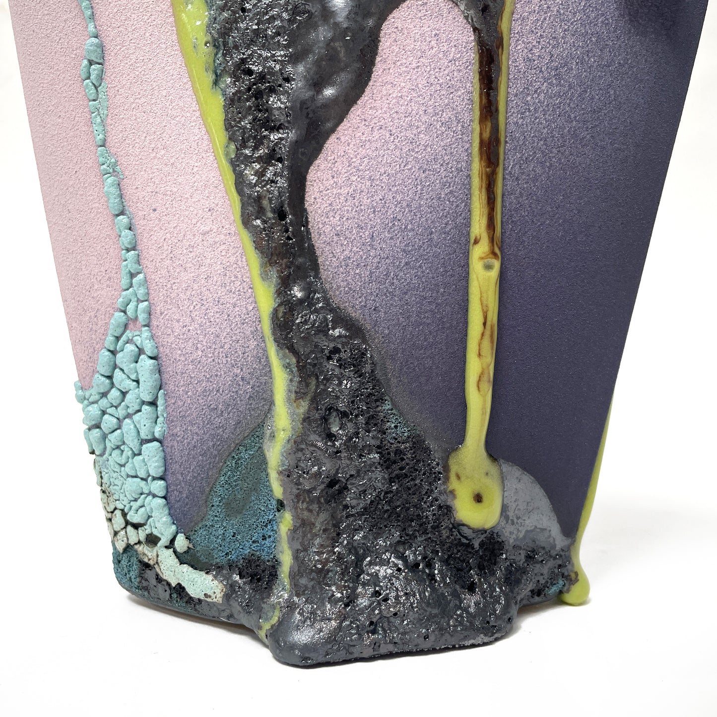 Angle Vase (Purples/Black/Lime)