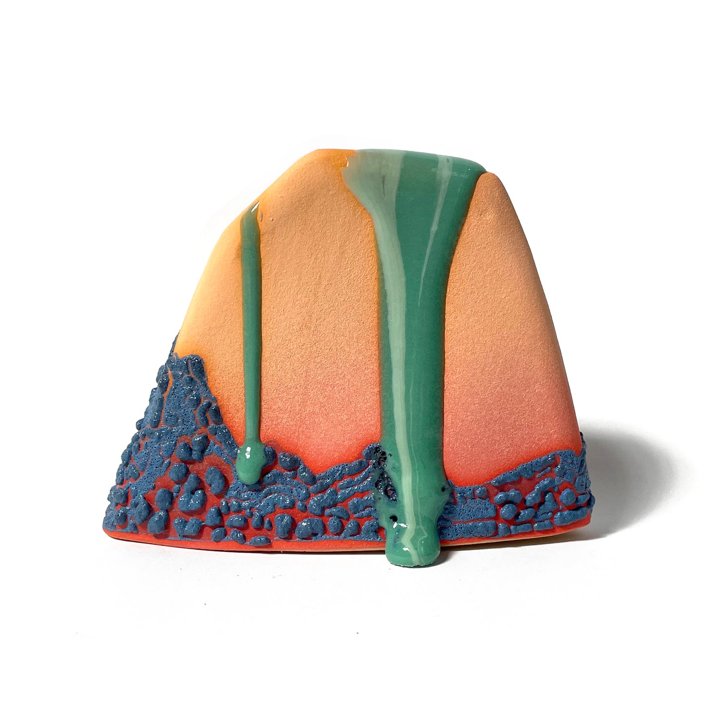 Small Vase (Salmon/Mandarin/Slate/Turquoises)