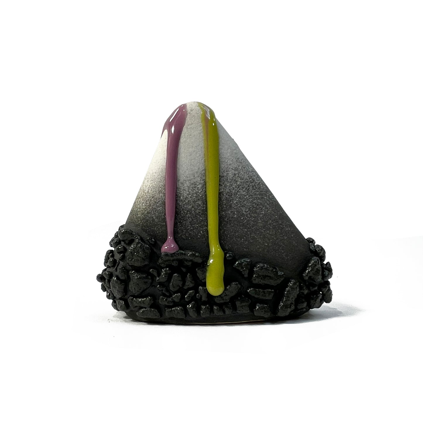 Bud Vase, Triangle (Black/White/Purple/Lime)