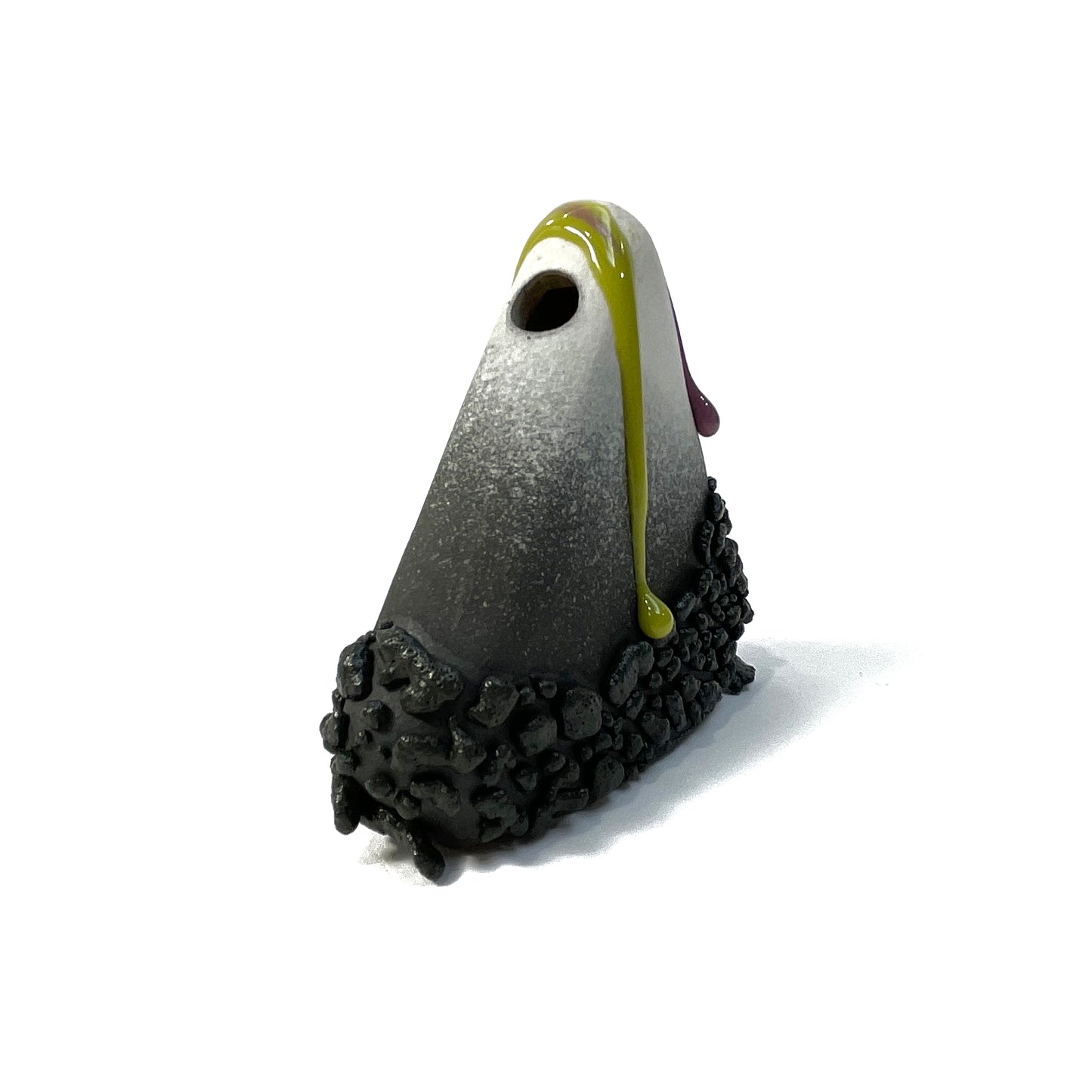 Bud Vase, Triangle (Black/White/Purple/Lime)