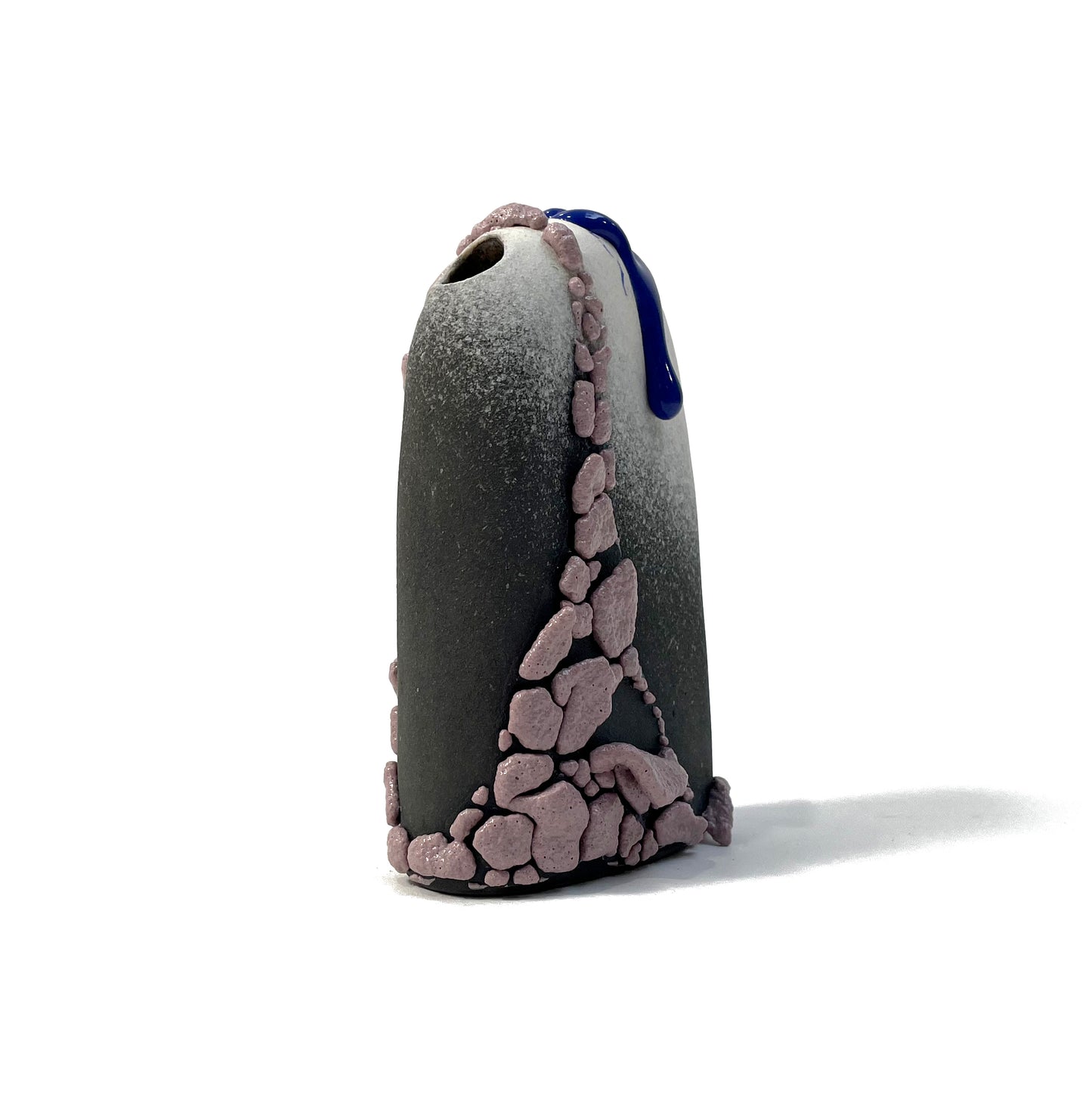 Bud Vase, Hump (Black/White/Lilac/Blues)