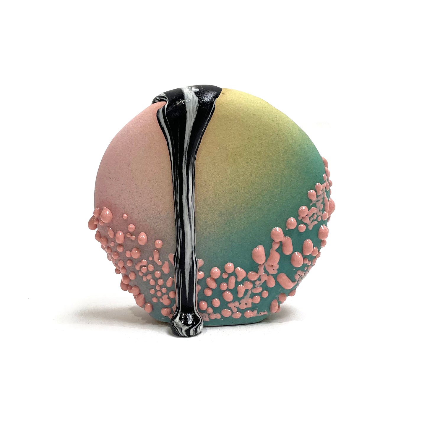 Bud Vase, Circle (Pink/Chartreuse/Turquoise/Black)