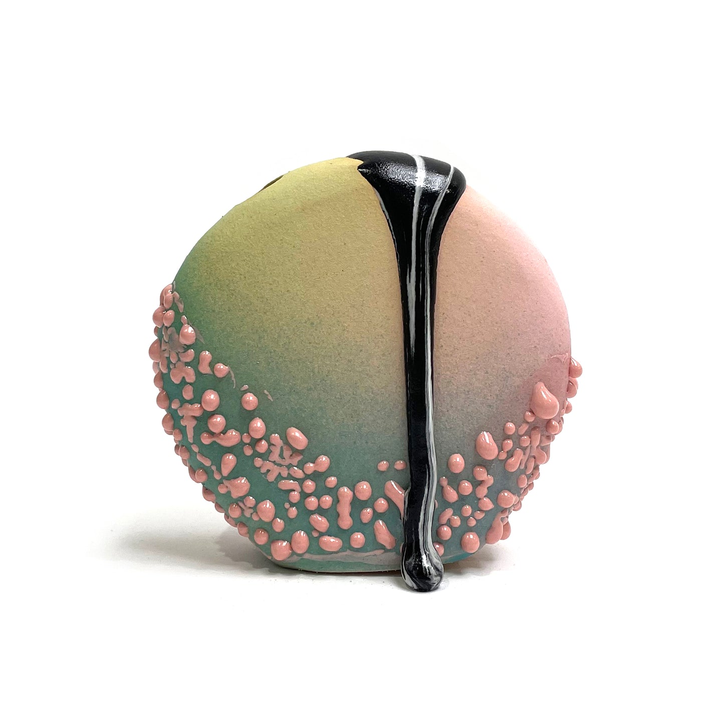 Bud Vase, Circle (Pink/Chartreuse/Turquoise/Black)