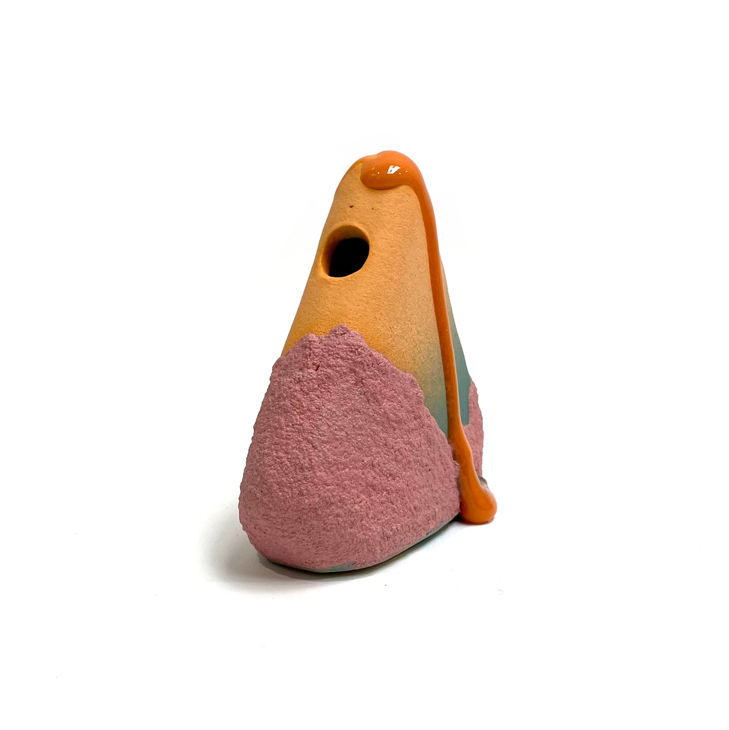 Bud Vase, Triangle (Nacho/Turquoise/Rose)