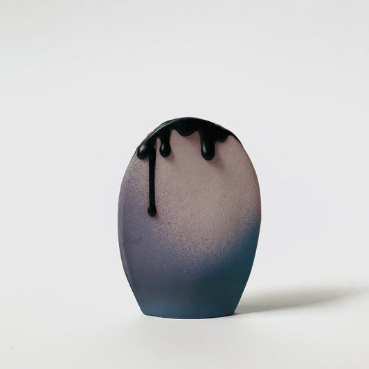 Oval Vase, Small (Purples/Black)