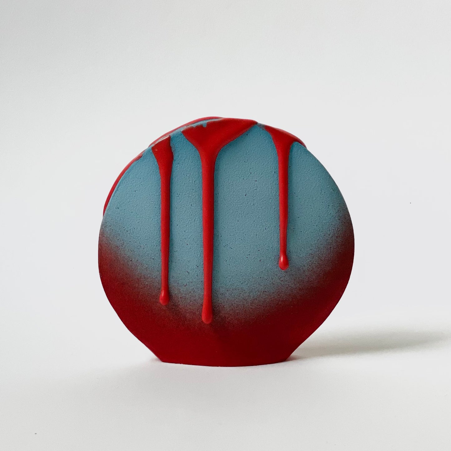 Circle Vase, Small (Red/Cyan)