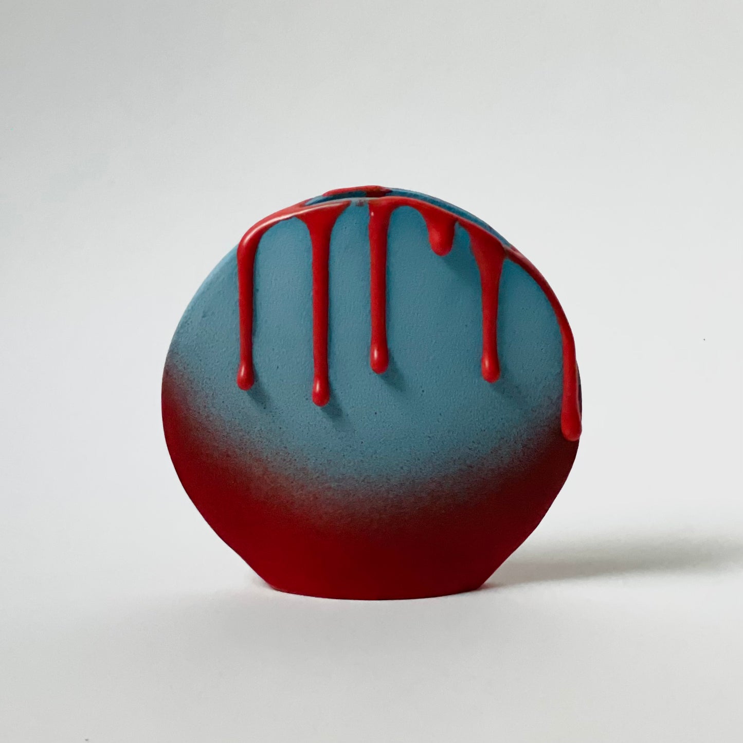 Circle Vase, Small (Red/Cyan)