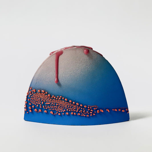 Hump Vase, Small (Blues/Orange/Pink)
