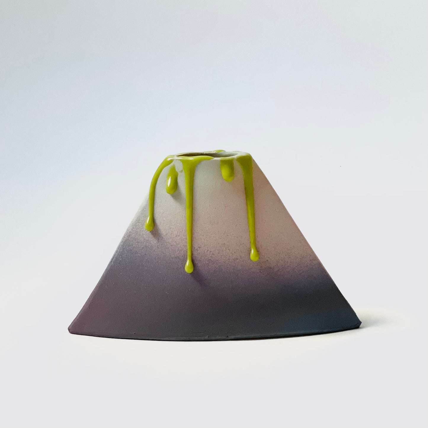 Volcano Vase, Small (Purples/Slime)