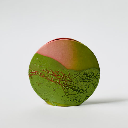 Circle Vase, Small (Pink/Lime/Slime)