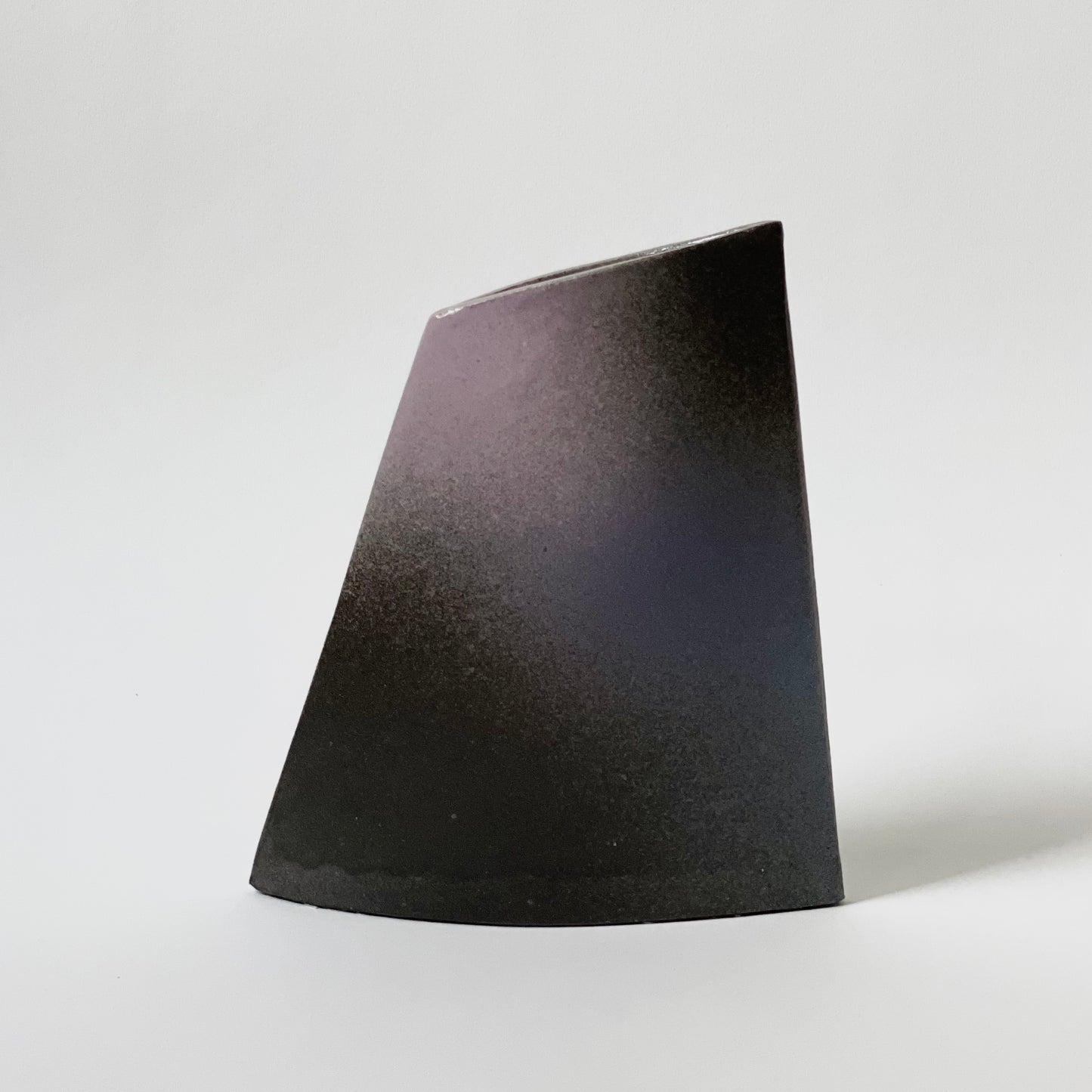 Angle Vase, Medium (Black/Purples)