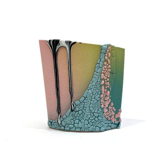 Small Vase (Pink/Turquoise/Chatreuse)