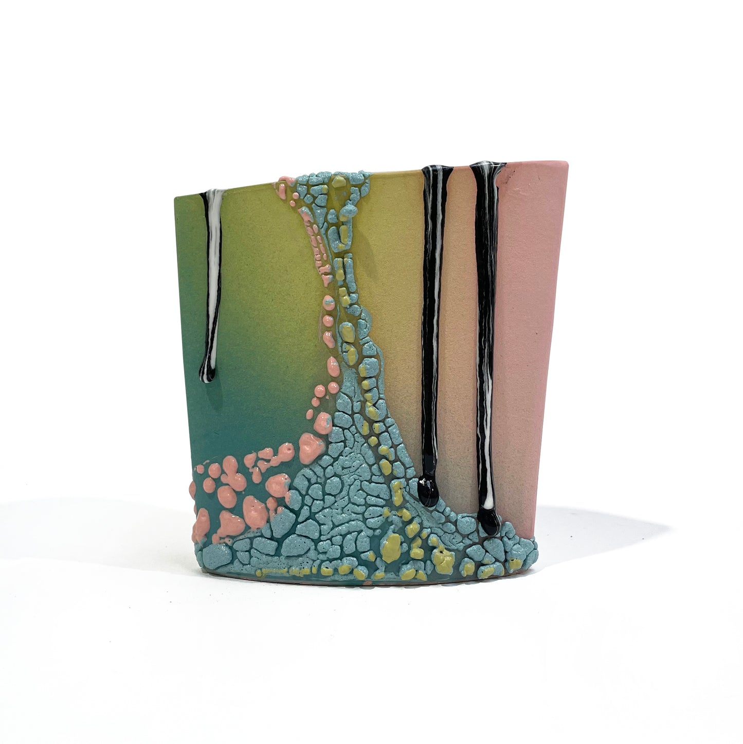 Small Vase (Pink/Turquoise/Chatreuse)