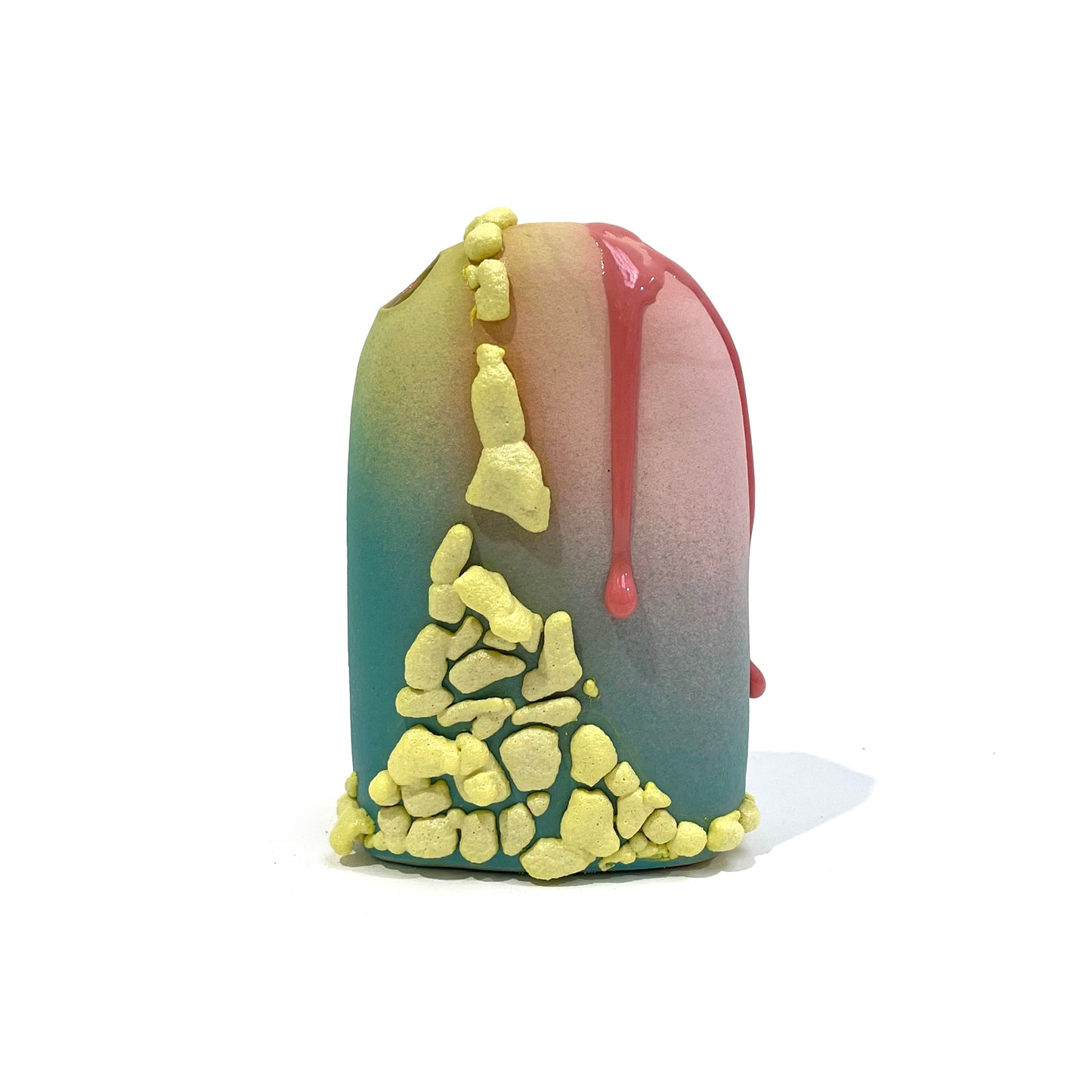 Bud Vase, Hump (Pink/Yellow/Turquoise)