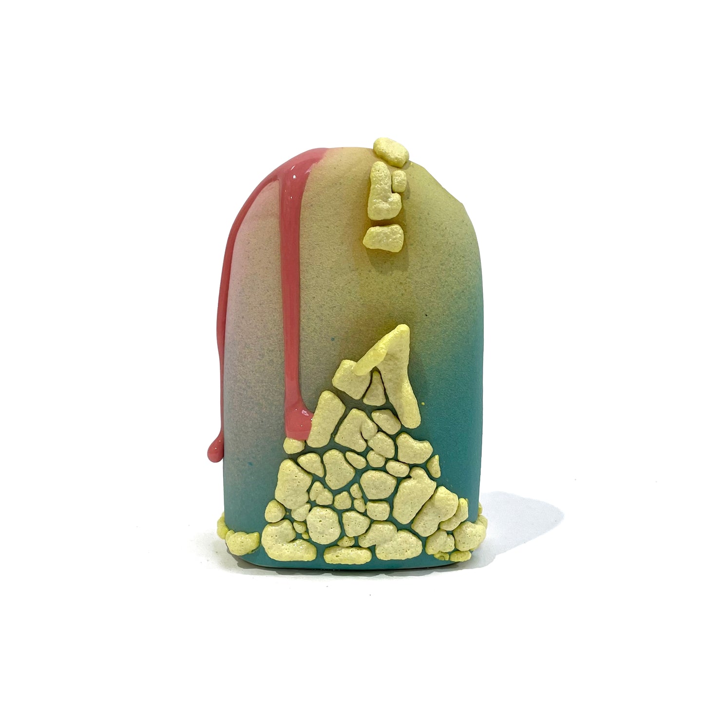 Bud Vase, Hump (Pink/Yellow/Turquoise)