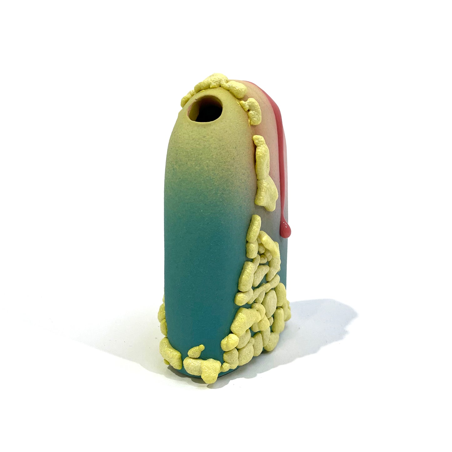 Bud Vase, Hump (Pink/Yellow/Turquoise)