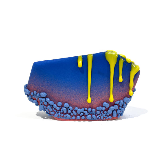 Small Vase (Blue/Salmon/Yellow)