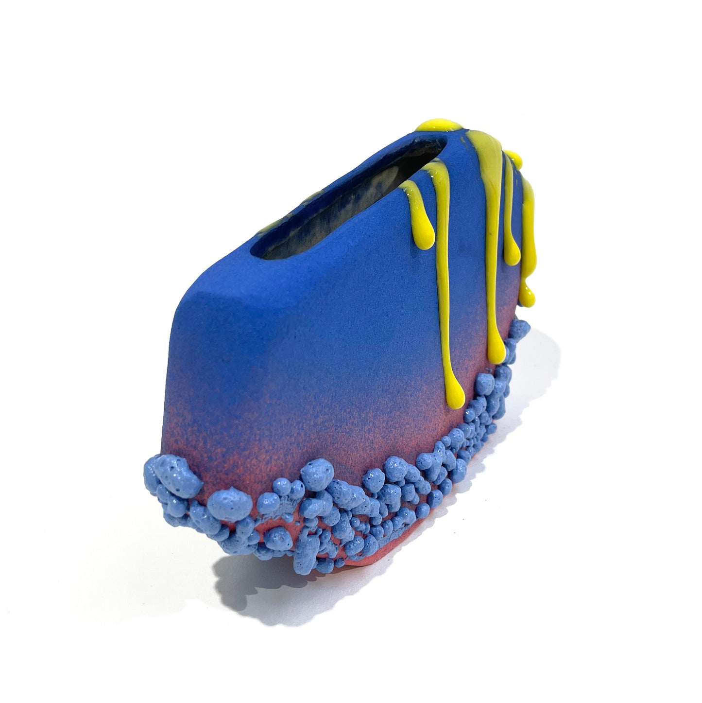 Small Vase (Blue/Salmon/Yellow)