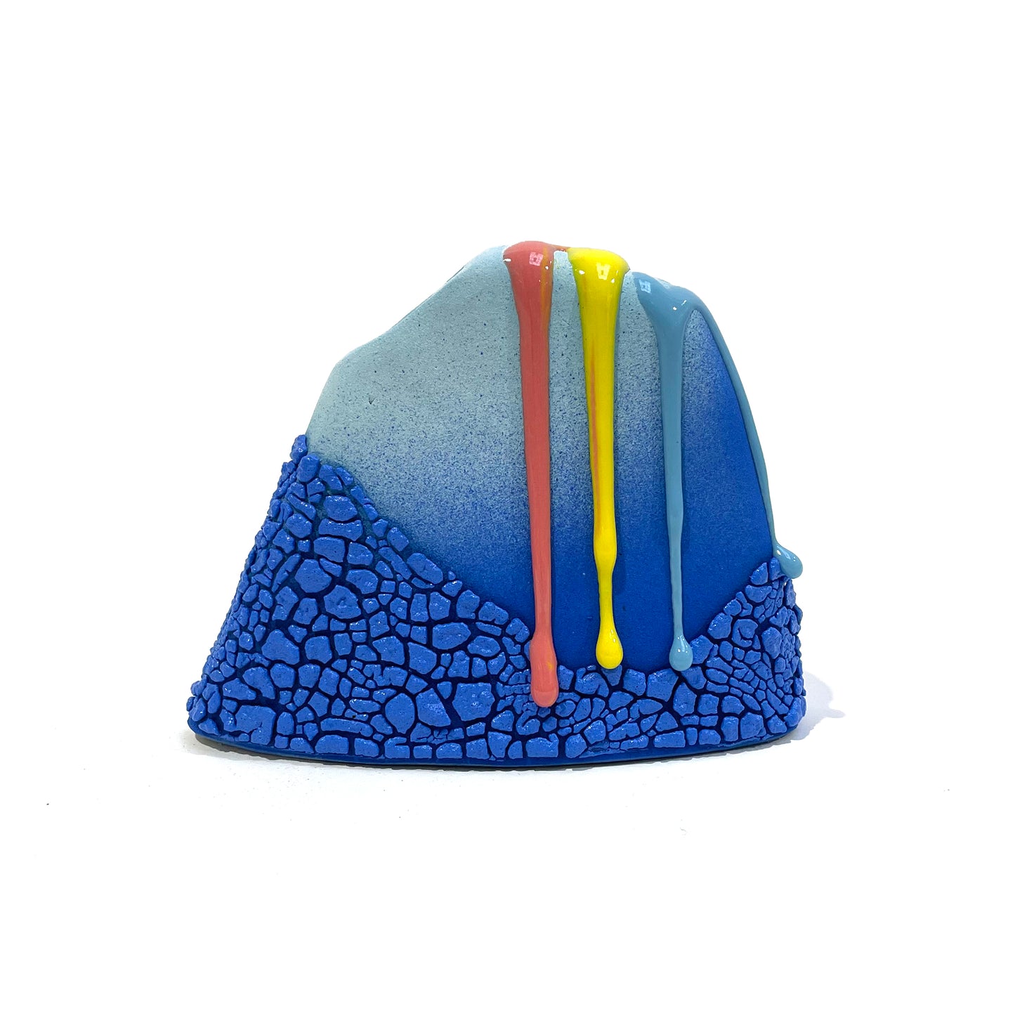 Small Vase, Hump (Blue/Yellow/Pink)