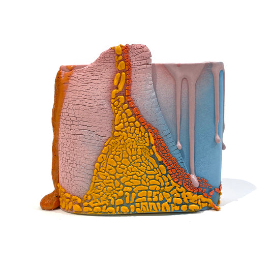 Medium Vase (Pink/Oranges/Blue)