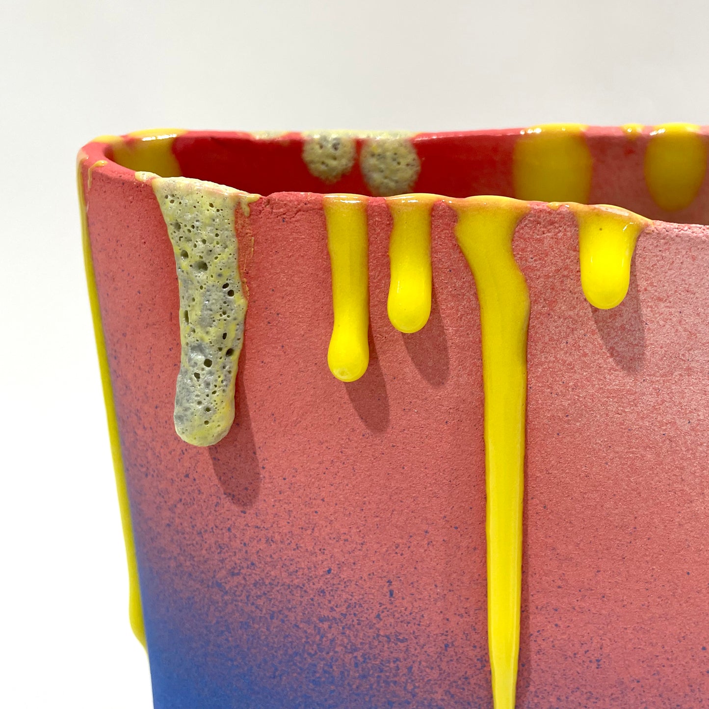 Medium Vase (Blue/Lobster/Yellows)