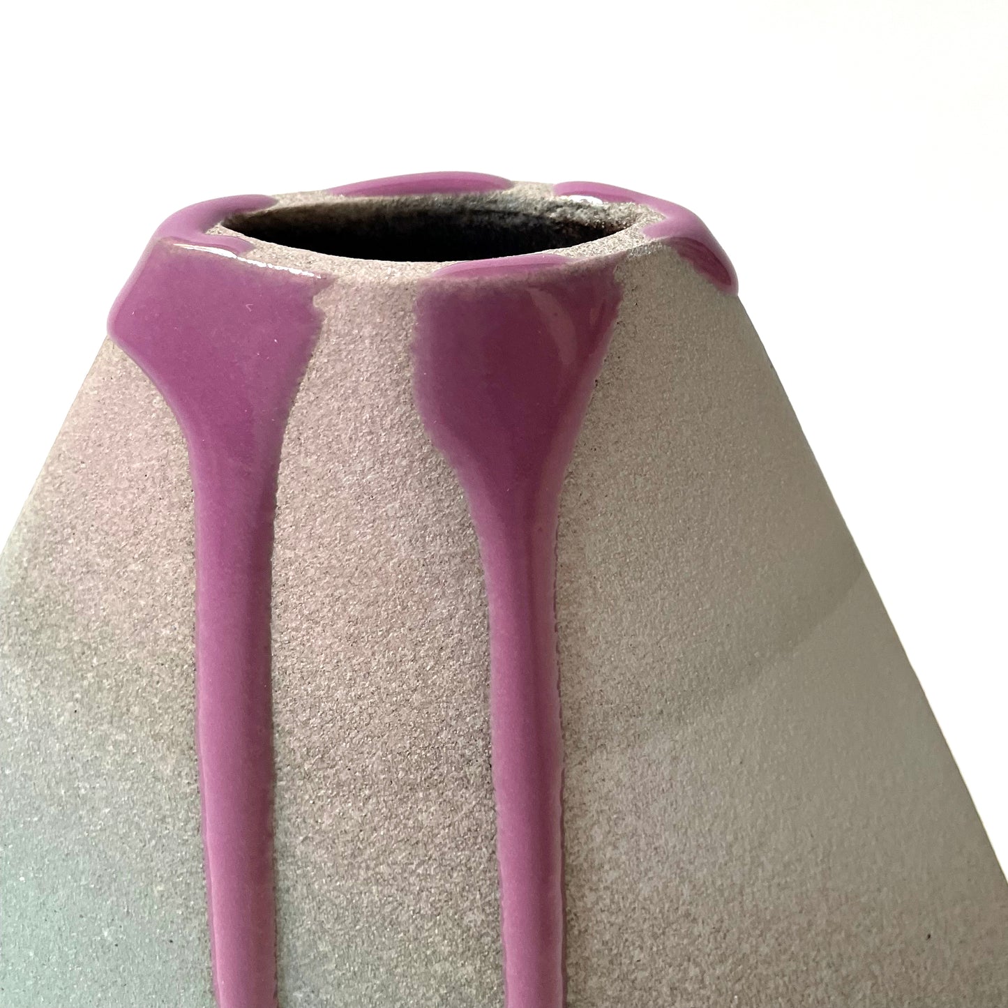 Volcano Vase (Medium-Large), Black/Teal/Purple