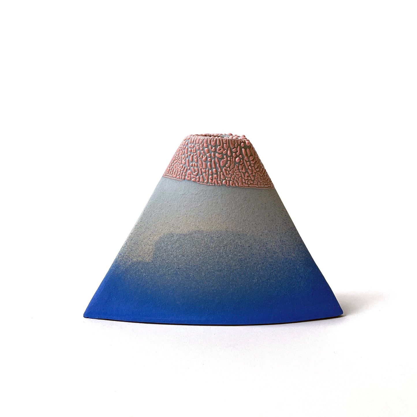 Volcano Vase (Small), Blues/Pink