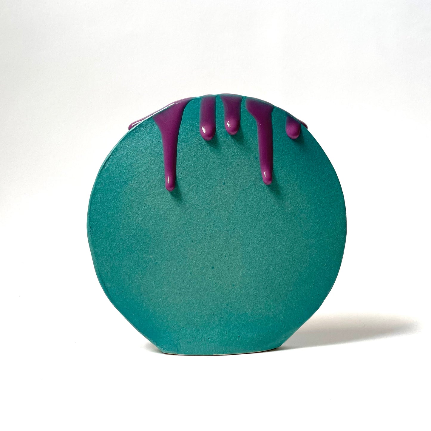 Circle Vase (Medium), Marbled Mars/Teal/Purple