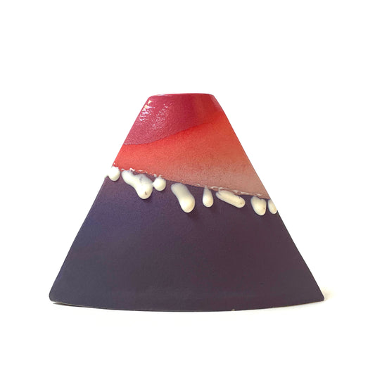 Volcano Vase (Medium), Rose/Salmon/Amethyst/White