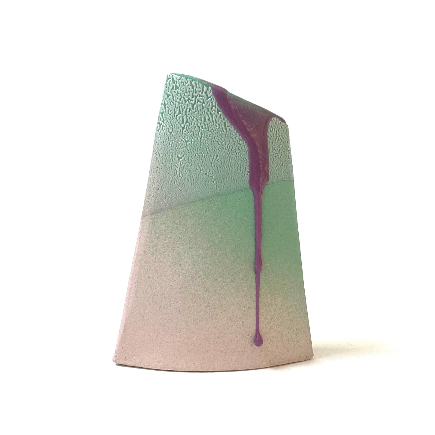 Angle Vase (Small), Sage/Pink/Purple/White