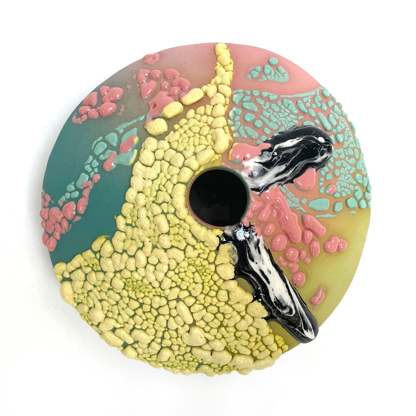 Saucer Vase, Small (Pink/Lemon/Turquoise)