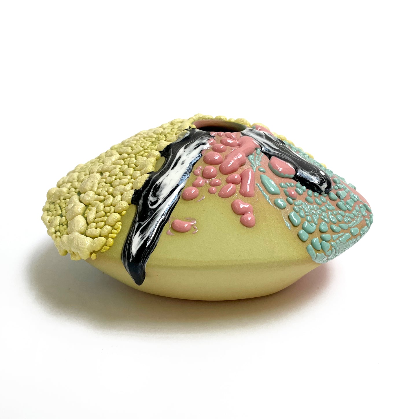 Saucer Vase, Small (Pink/Lemon/Turquoise)