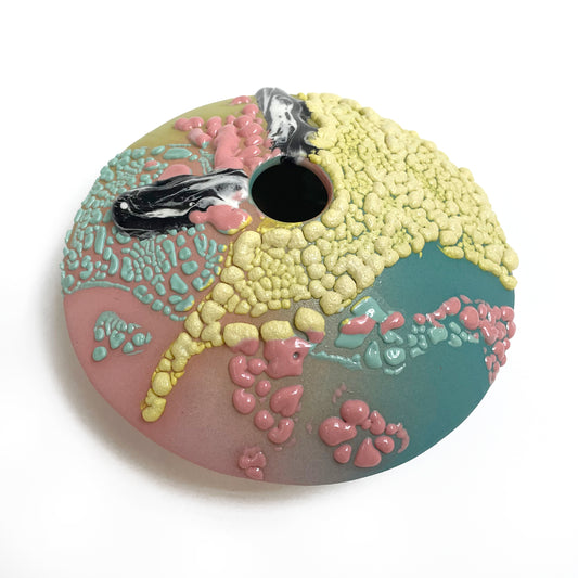 Saucer Vase, Small (Pink/Lemon/Turquoise)