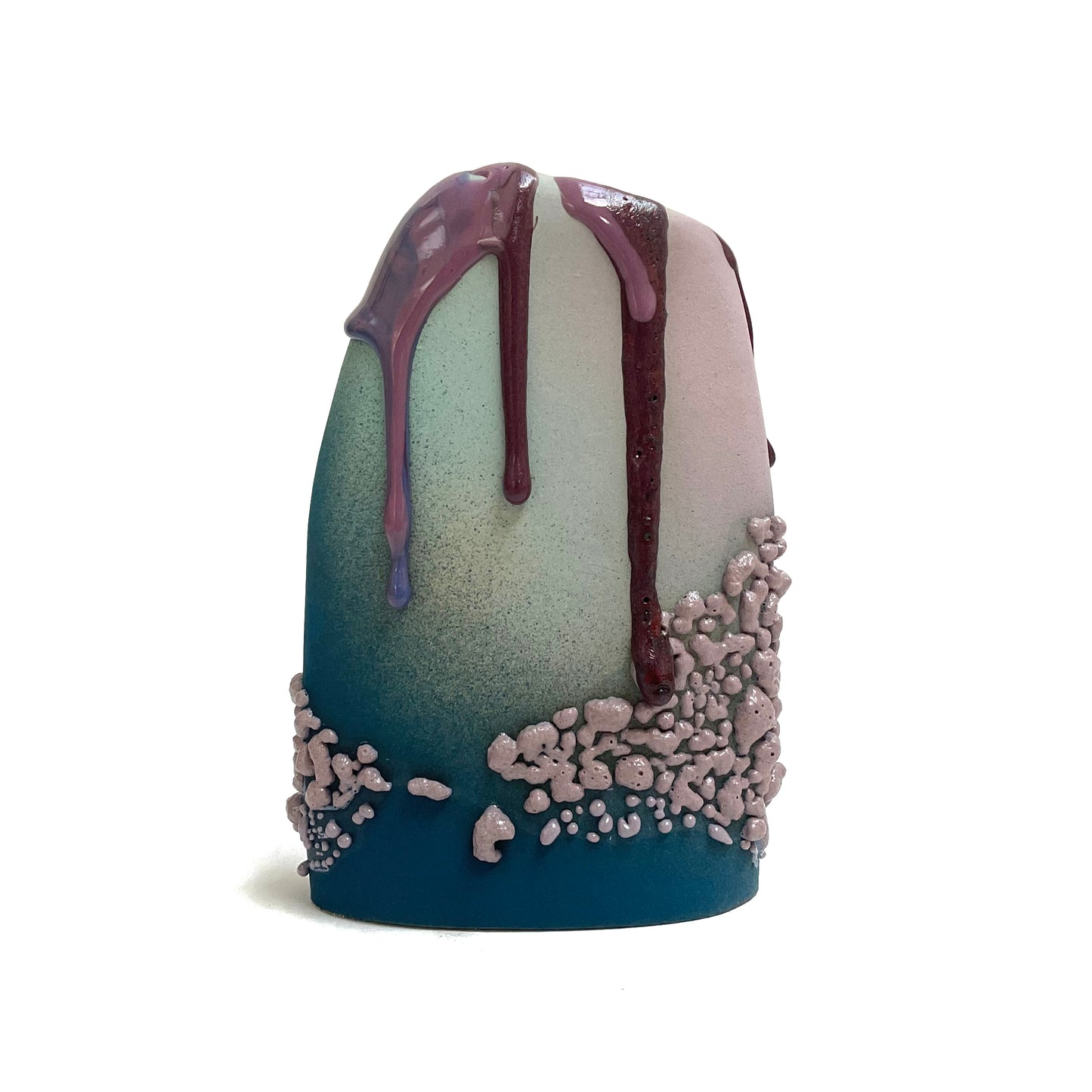 Hump Vase, Tall (Turquoise/Teal/Purples)