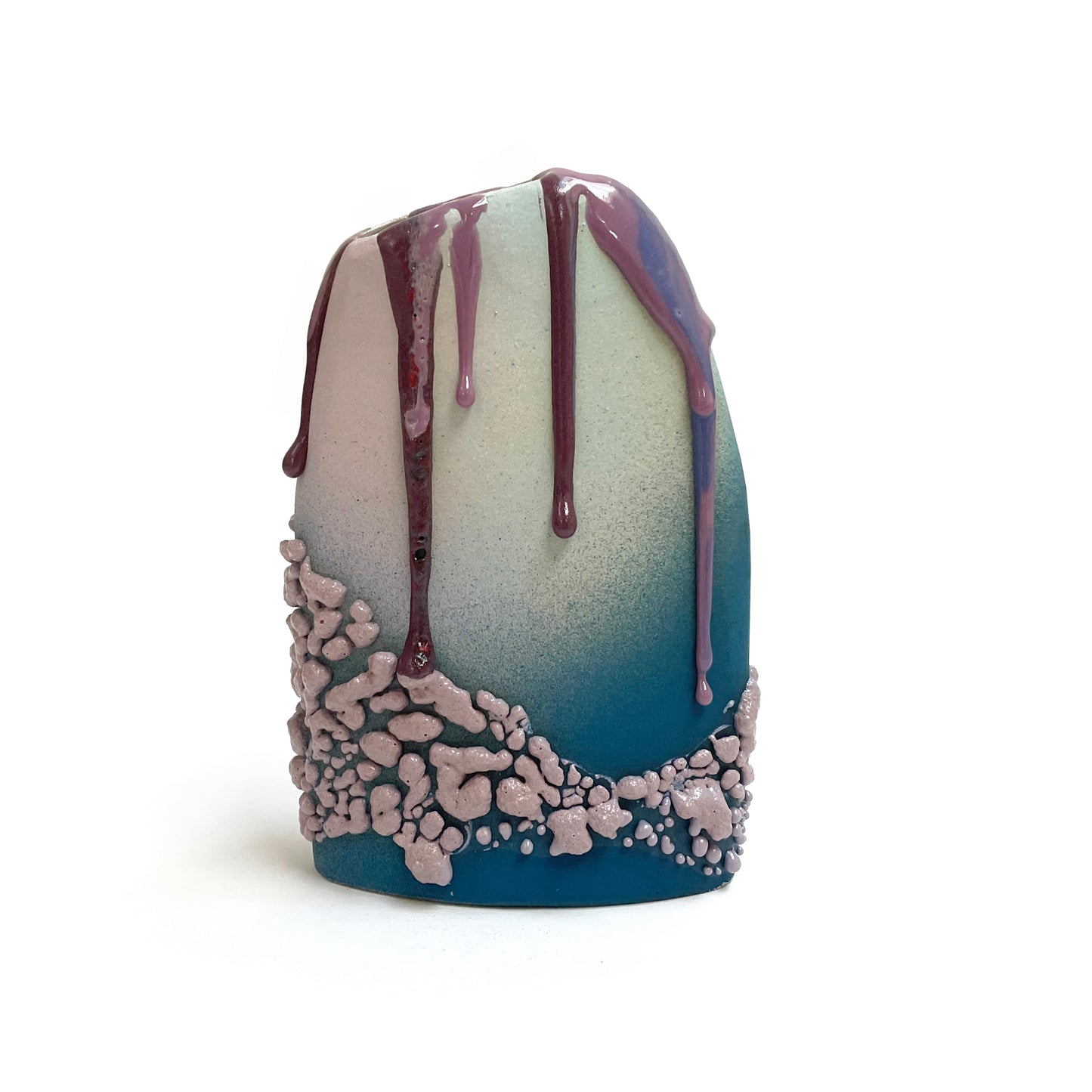 Hump Vase, Tall (Turquoise/Teal/Purples)