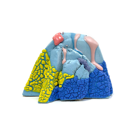 Ceramic sculpture, SAMPLE (Baby Blue/Yellow/Pinks)