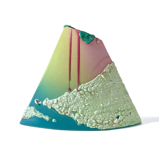 Angle Vase, Large (Pinks/Chartreuse/Turquoises)