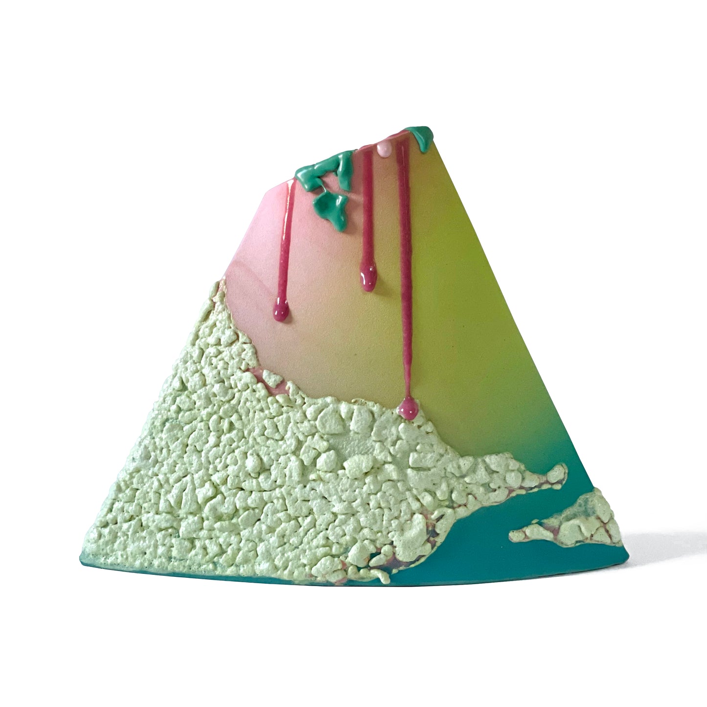 Angle Vase, Large (Pinks/Chartreuse/Turquoises)