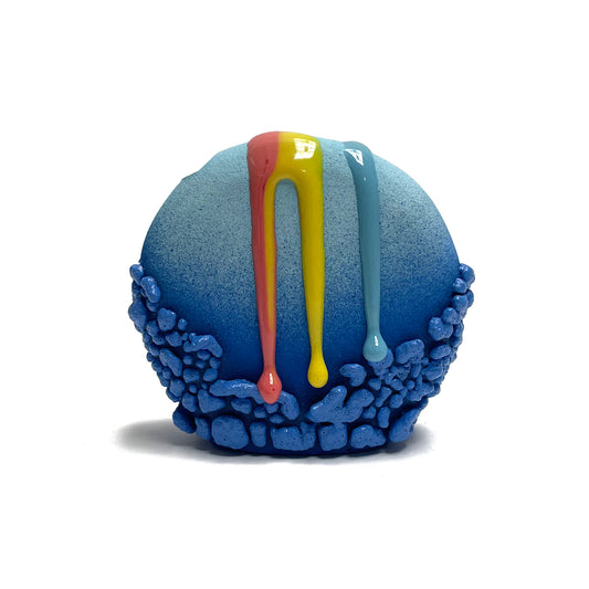 Bud Vase, Circle (Blues/Pink/Yellow)