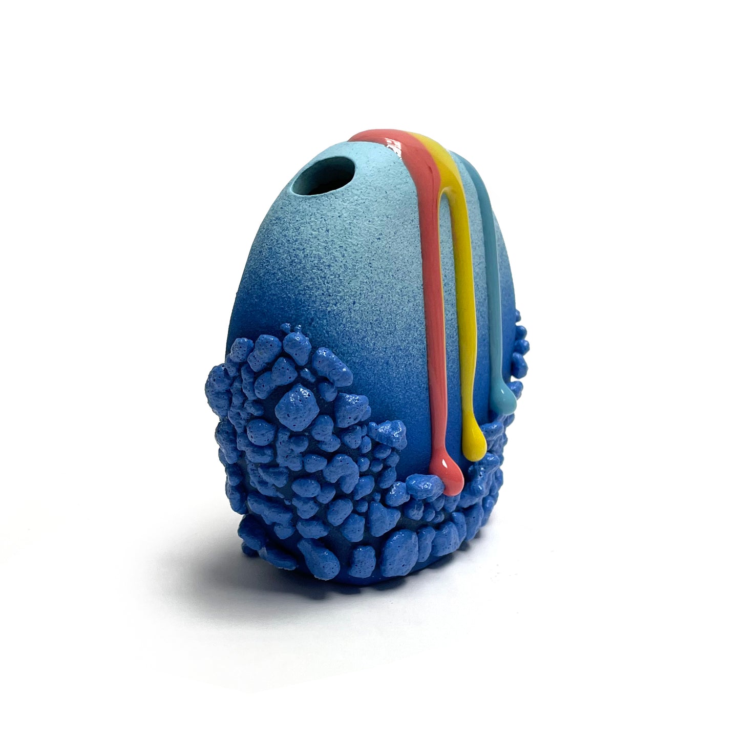 Bud Vase, Circle (Blues/Pink/Yellow)