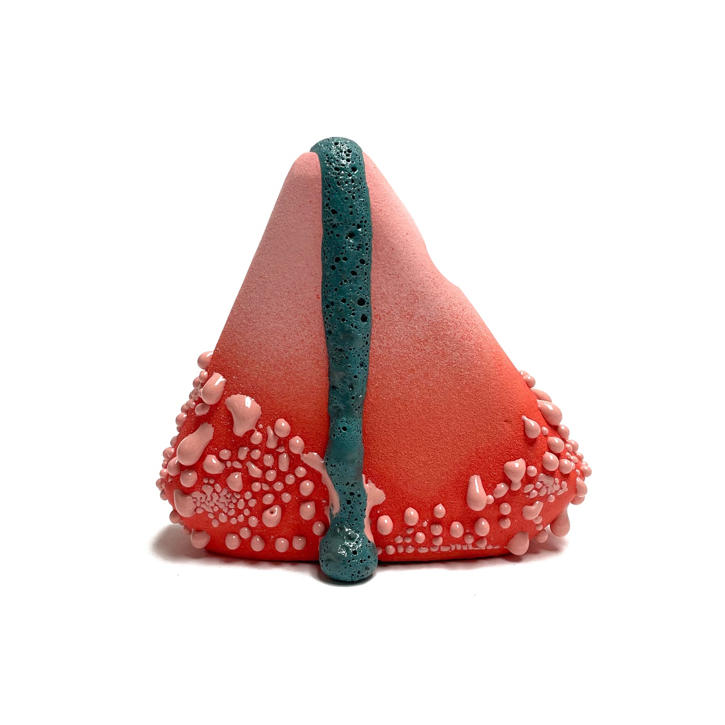 Bud Vase, Triangle (Pinks/Turquoise Foam)