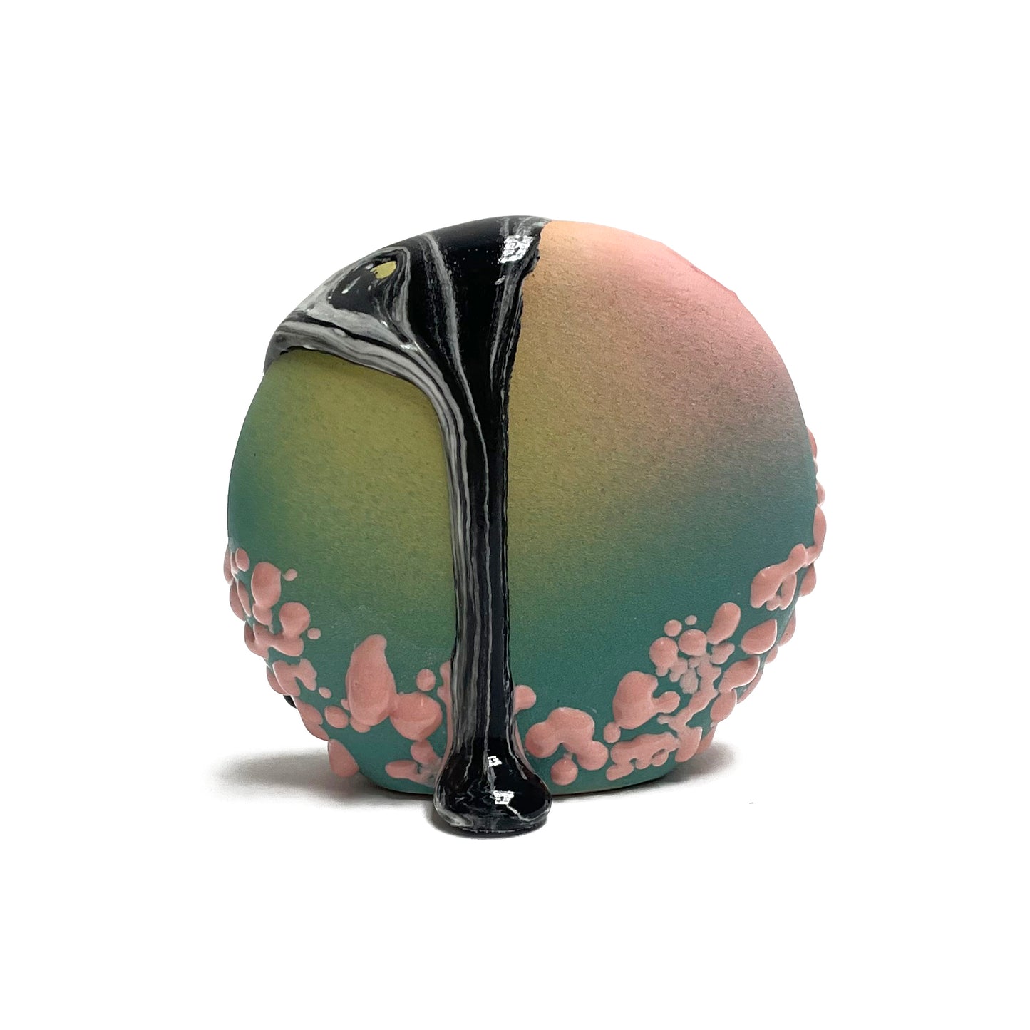 Bud Vase, Circle (Pink/Chartreuse/Turquoise/Black)