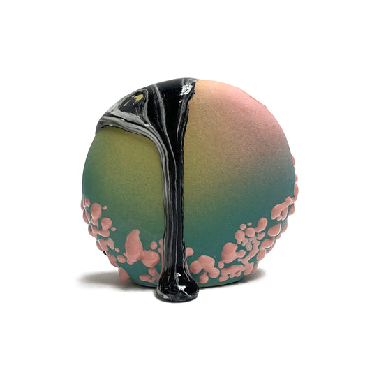 Bud Vase, Circle (Pink/Chartreuse/Turquoise/Black)